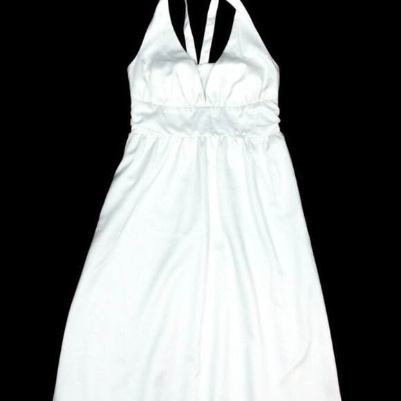 Simple White Wedding Dress Rehearsal Dress - Picture 6 of 9